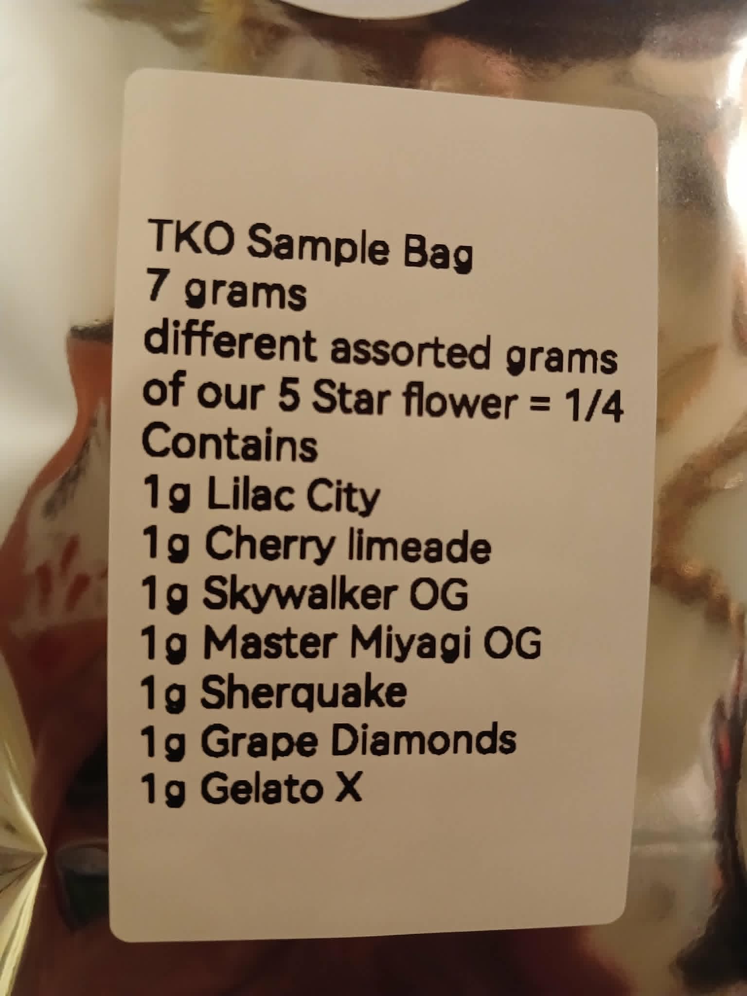 TKO Sample Bag/5 Star