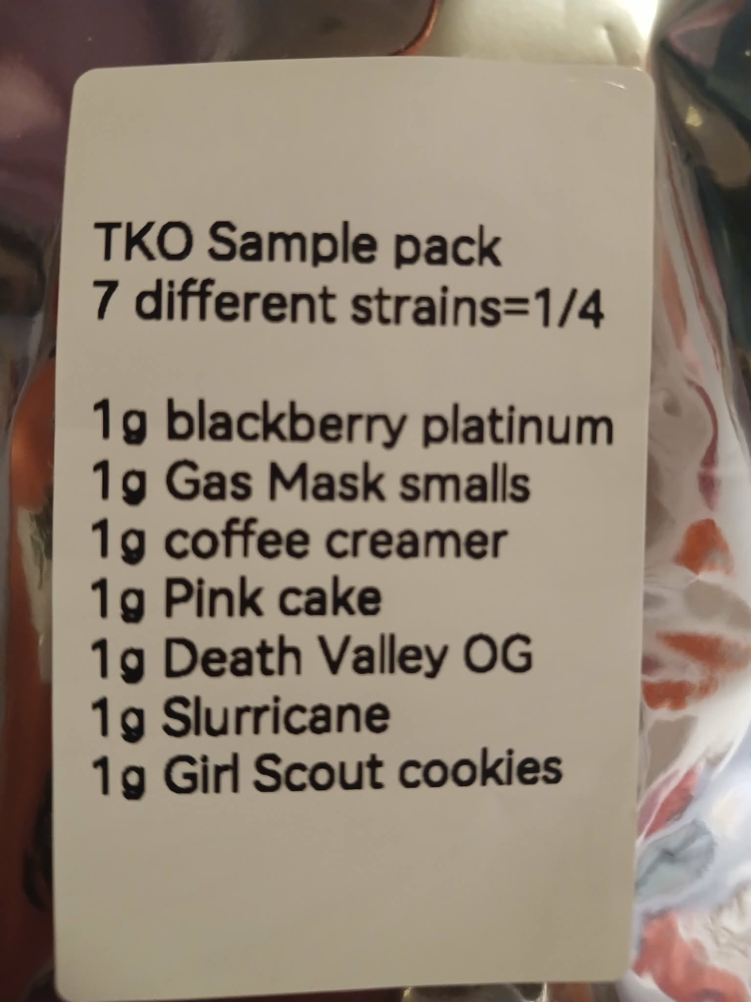 TKO Sample Bag